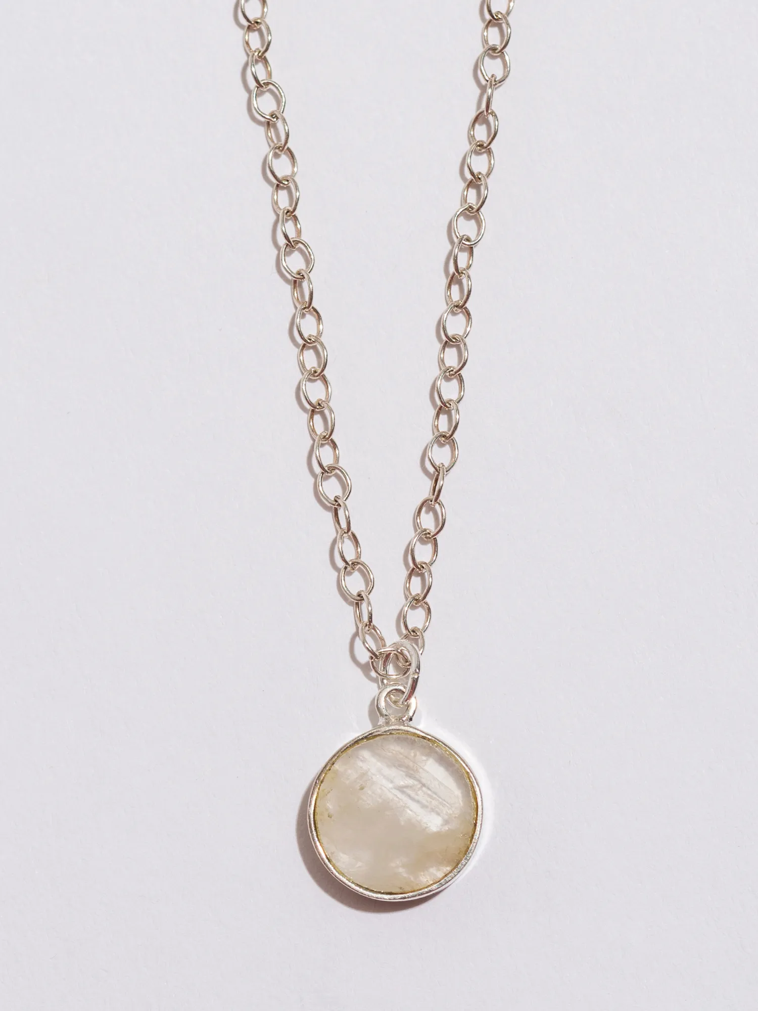 Jamie Small Moonstone Coin Pendant