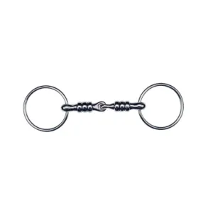 JOINTED RING SNAFFLE BIT WITH ROLLERS
