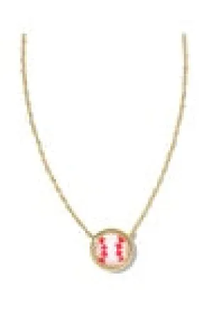 Kendra Scott Gold Baseball Pendant Necklace