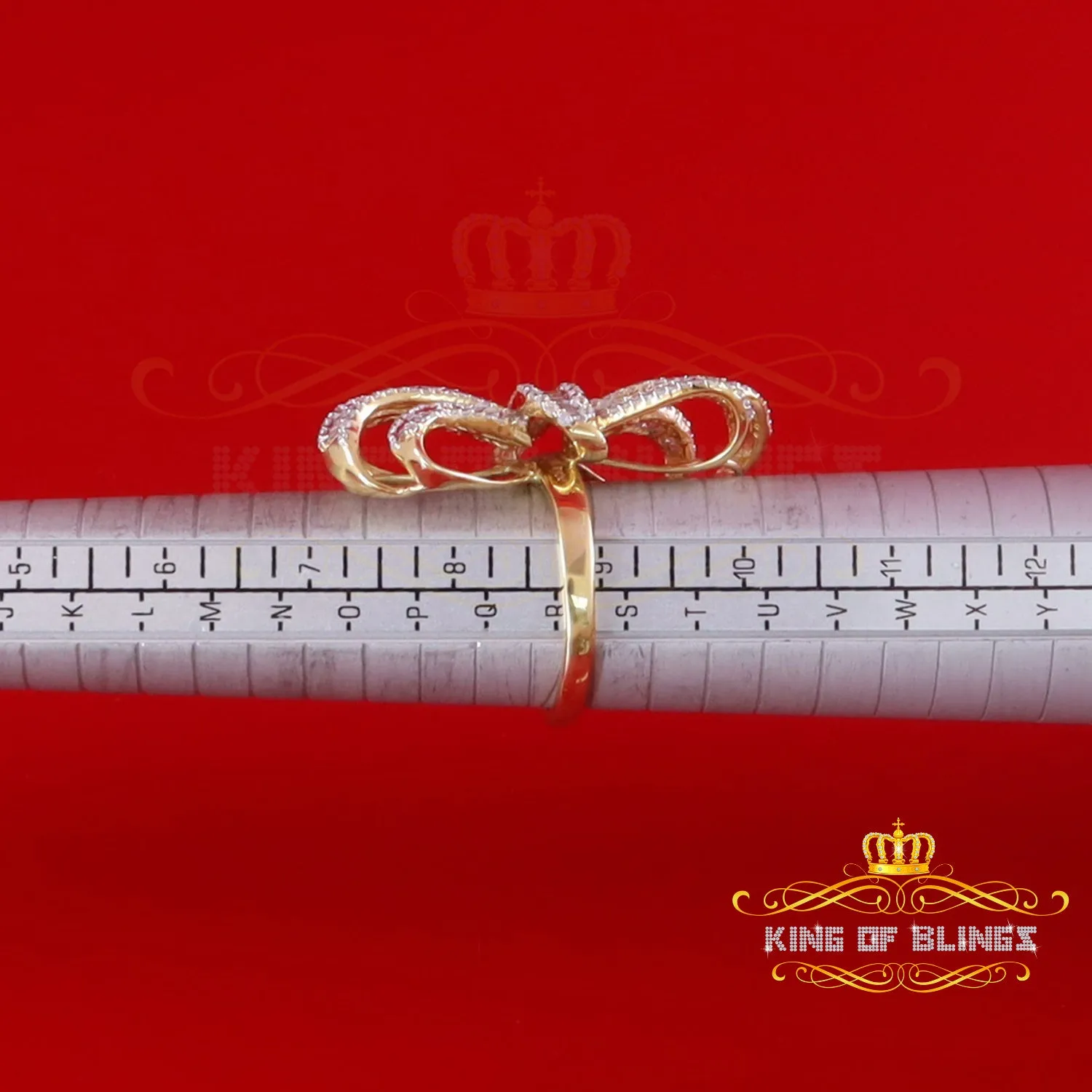 King Of Bling's 4.20ct Cubic Zirconia Cocktail Ring In Yellow 925 Silver Womens Ring Size 9