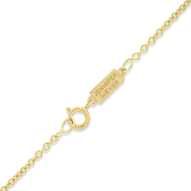 Large Diamond, Pink Sapphire and Ruby Open Heart Necklace