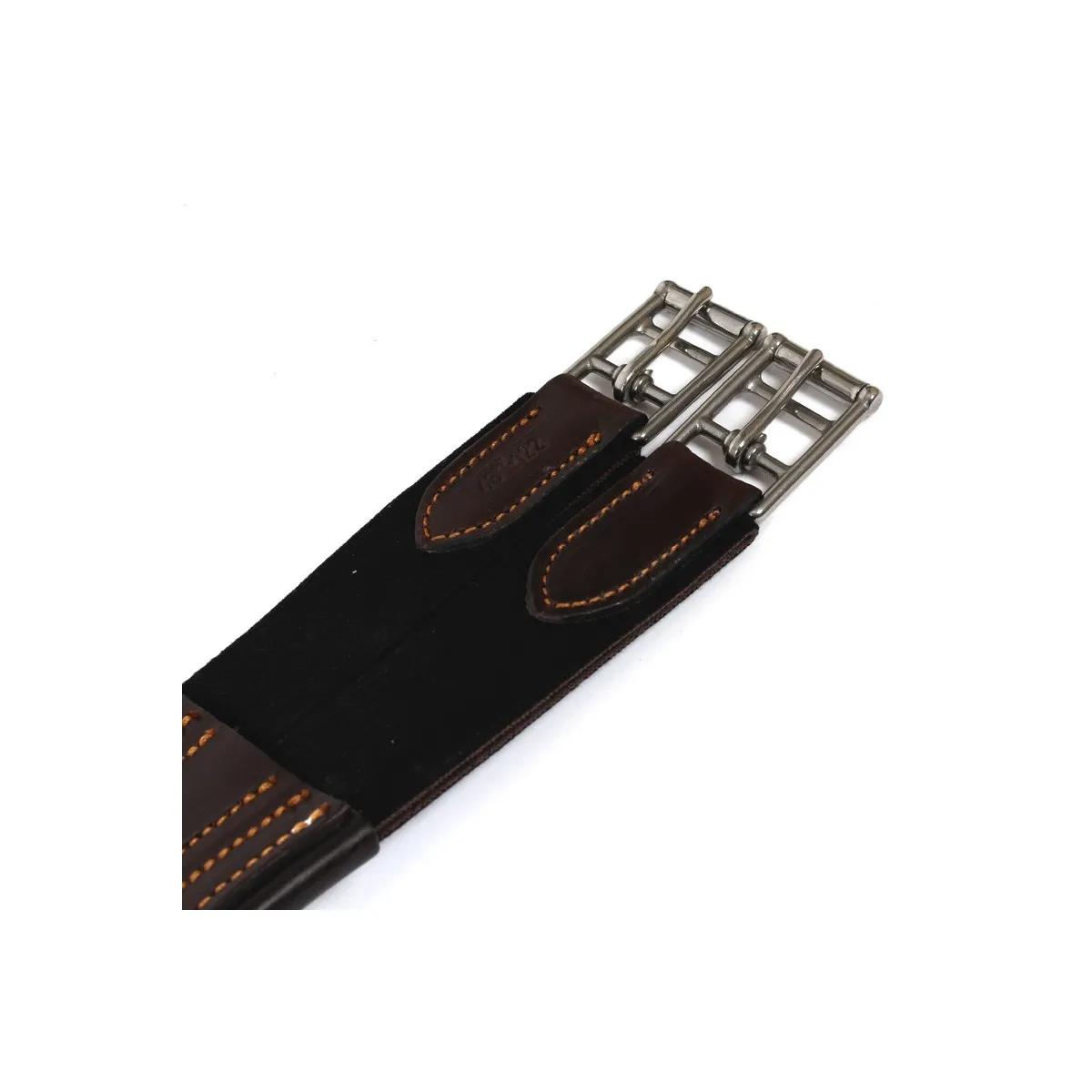 LEATHER HORSE STUD GIRTH Dark havana