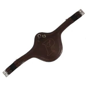 LEATHER HORSE STUD GIRTH Dark havana