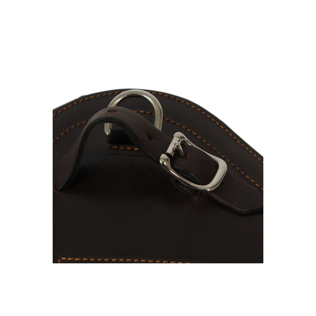LEATHER HORSE STUD GIRTH Dark havana