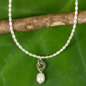 Lucky Cycle Pearl Sterling Silver Necklace