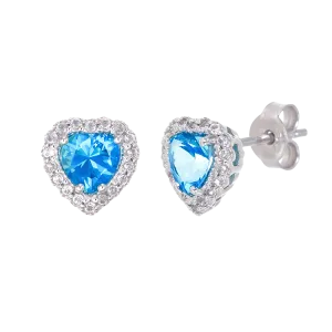 Luscious Passion Topaz Heart Earrings