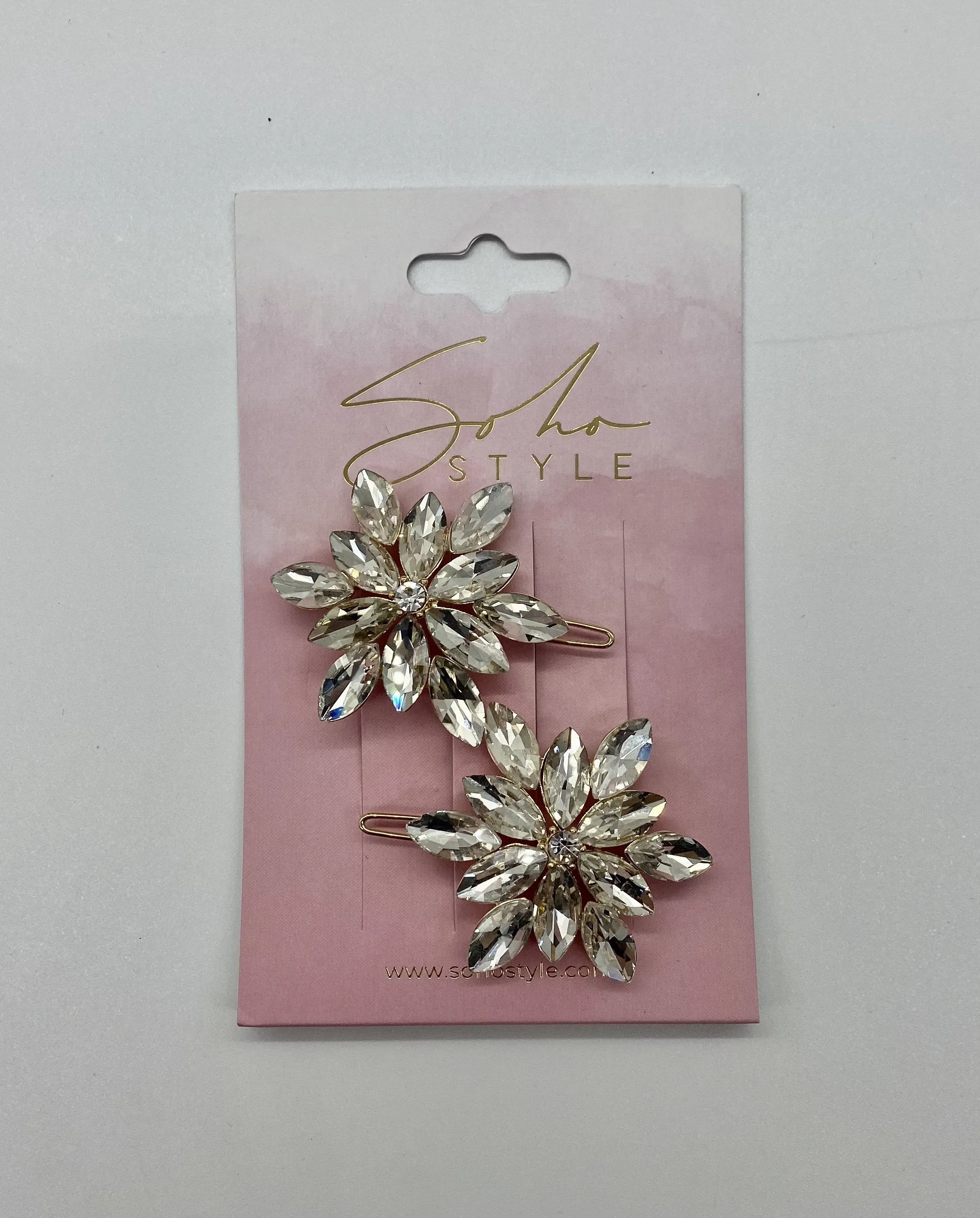 Marquise-Cut Rhinestone Barrette