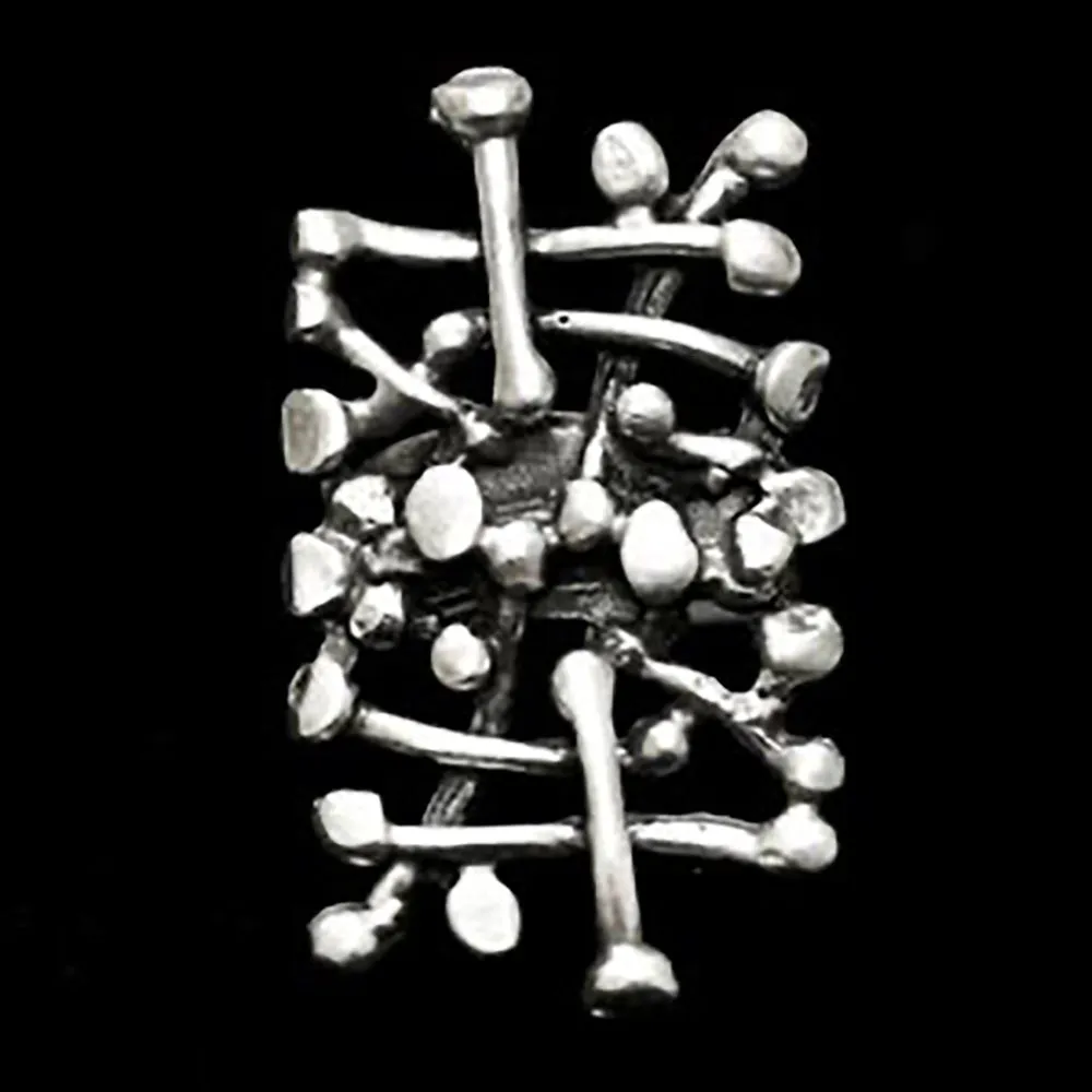 Matrix Antique Pewter Adjustable Ring