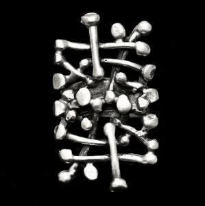 Matrix Antique Pewter Adjustable Ring