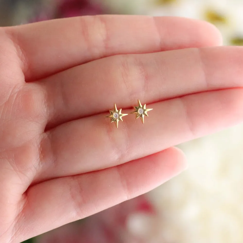 Mini Crystal Star Studs