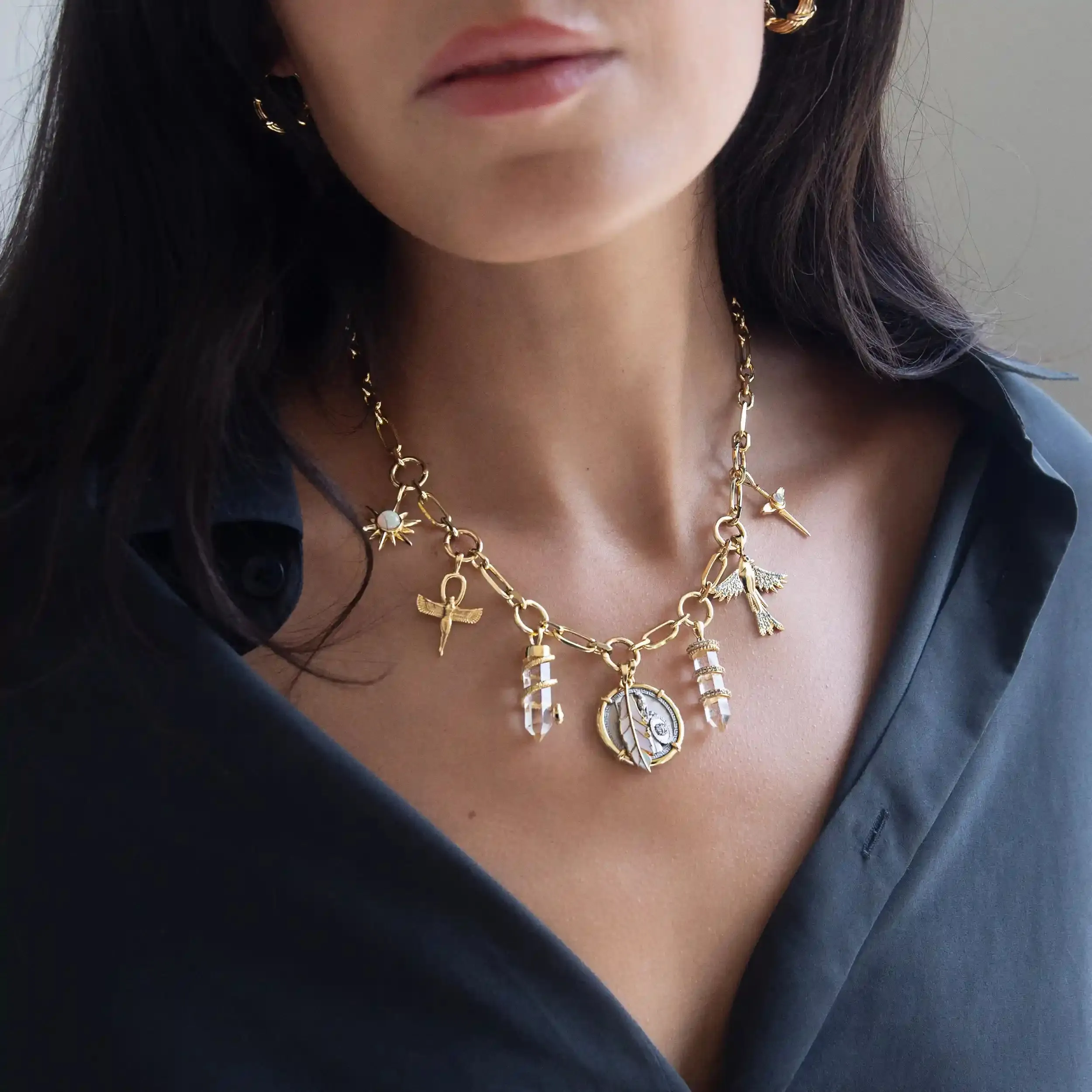 Moon Phase Charm Necklace