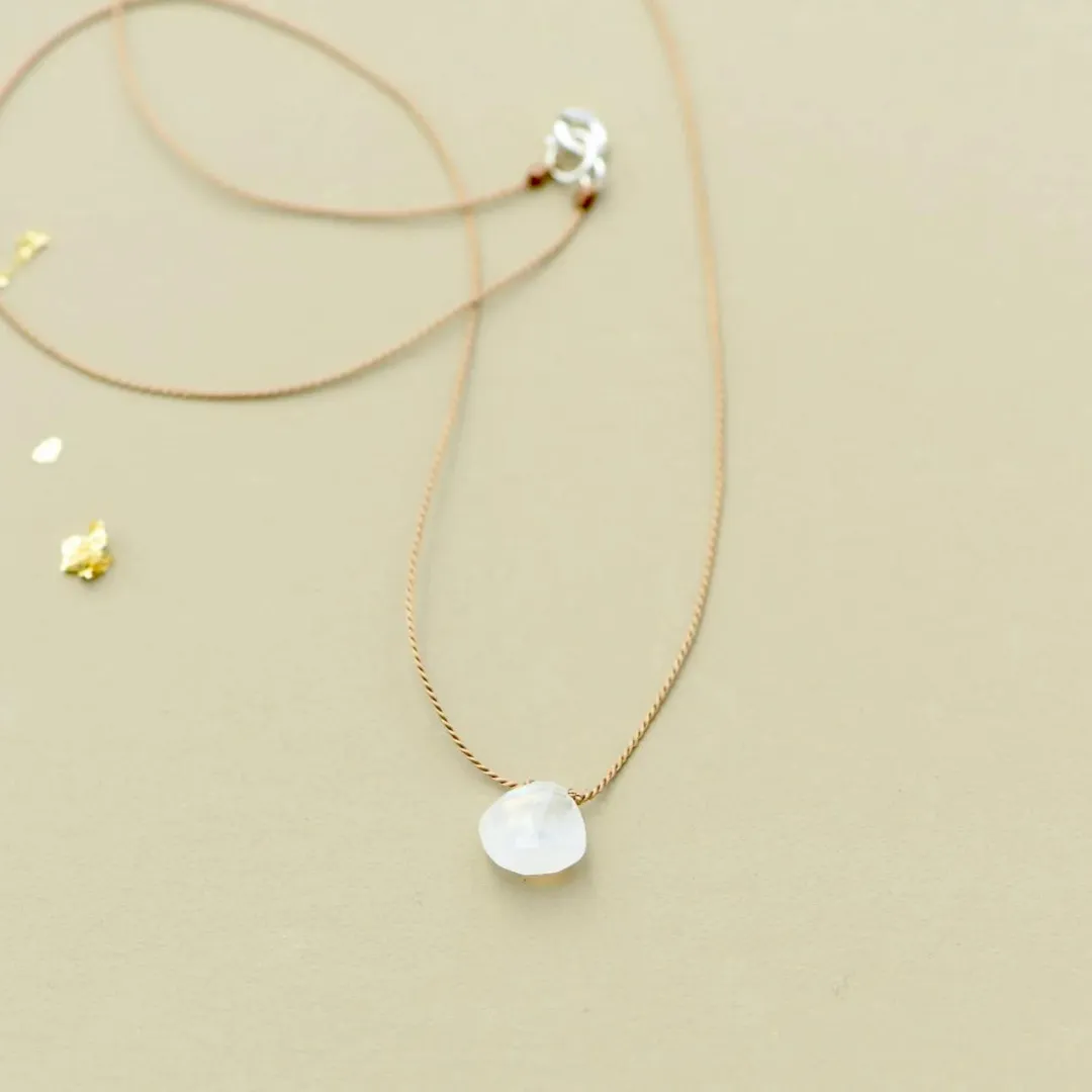 Moonstone Teardrop Necklace