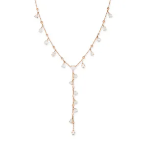 MULTI SHAPE MOONSTONE   DIAMOND SHAKER Y NECKLACE