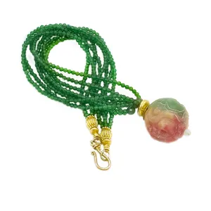 Multiple Strand Jade Necklace with Pendant