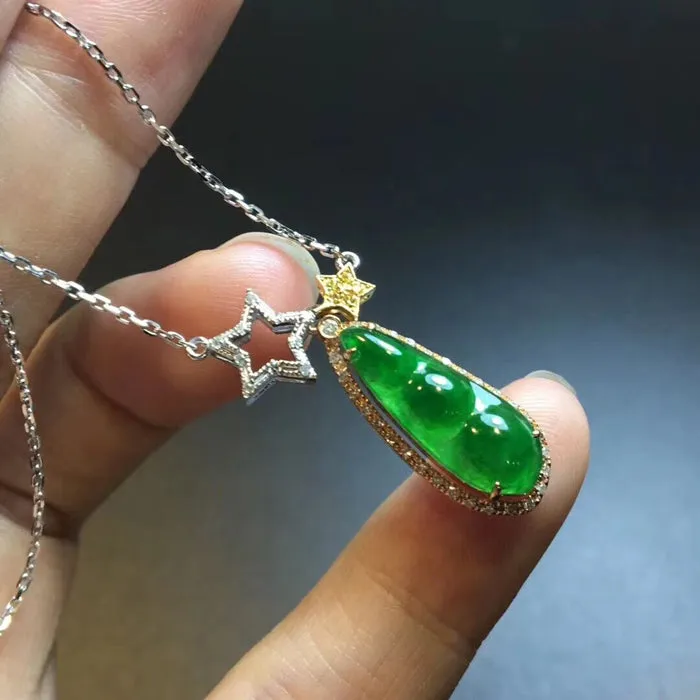 Natural Jade Necklace Jadeite Necklace NNE014
