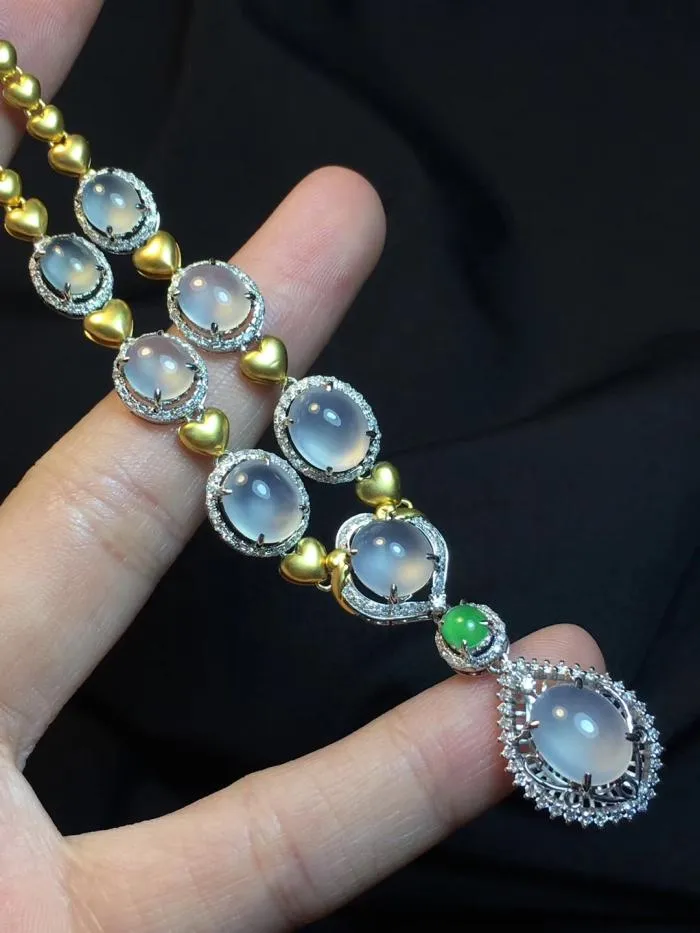 Natural Jade Necklace Jadeite Necklace NNE068