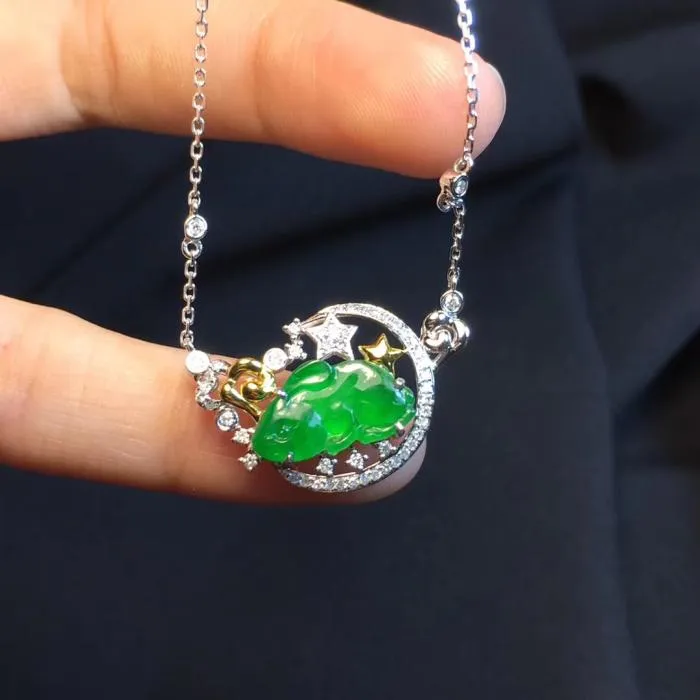 Natural Jade Necklace Jadeite Necklace NNE074