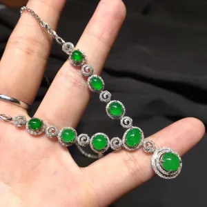 Natural Jade Necklace Jadeite Necklace NNE076