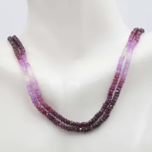 Natural Red Ruby Shaded gemstone Necklace 16-22 Inches Adjustable Jewelry Ruby Shaded RD Necklace Ruby Beads SKU: 6142599, 6142599-1