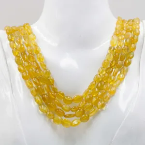 Natural Yellow Sapphire Necklace Sapphire Beaded Gemstone Necklace Indian Necklace Yellow Sapphire Sarafa Gemstone Necklace SKU 6142822