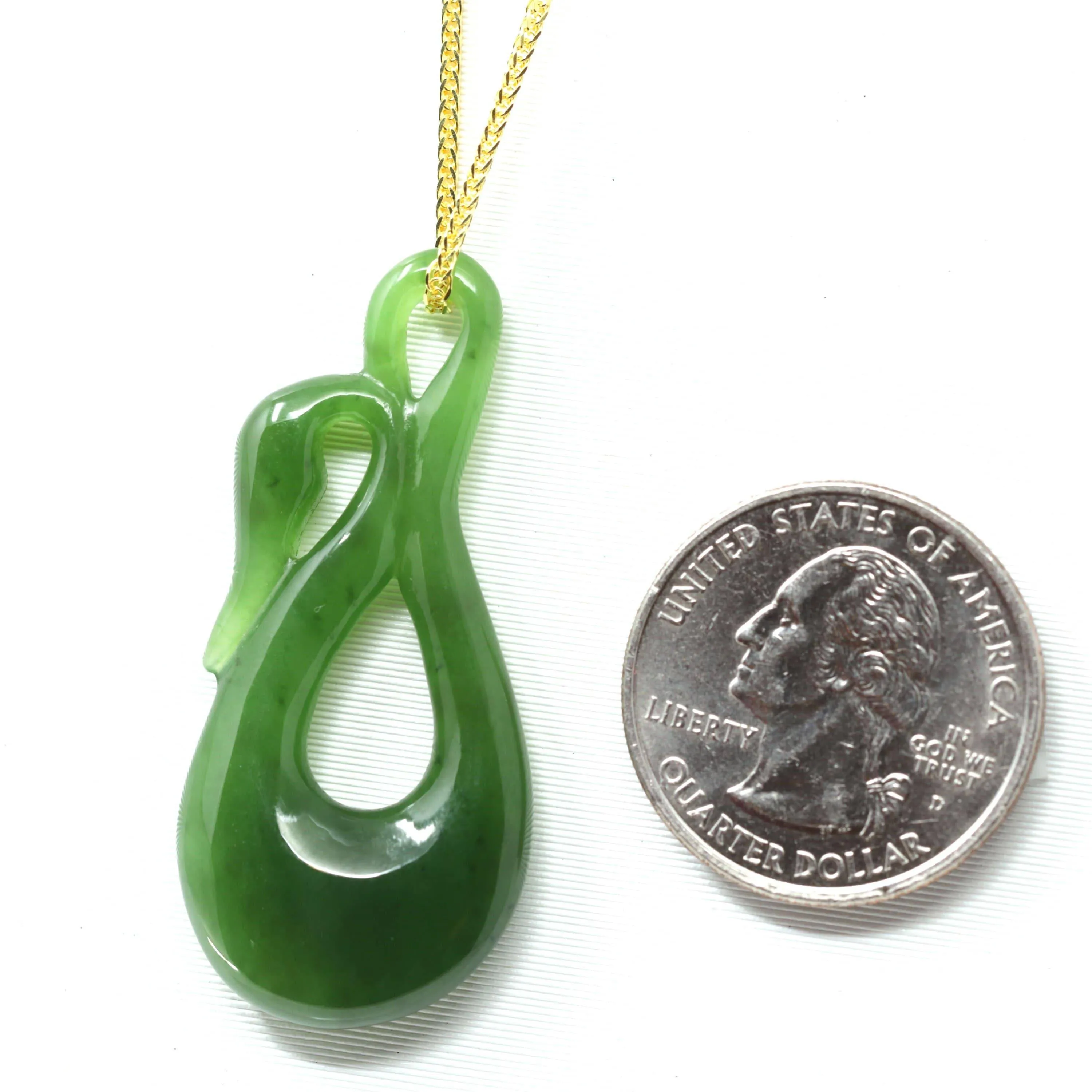 Nephrite Green Jade Lovely Swan Pendant Necklace, Real jade Jewelry