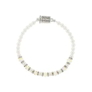 Pearl & Crystal Beaded Bridal Bracelet
