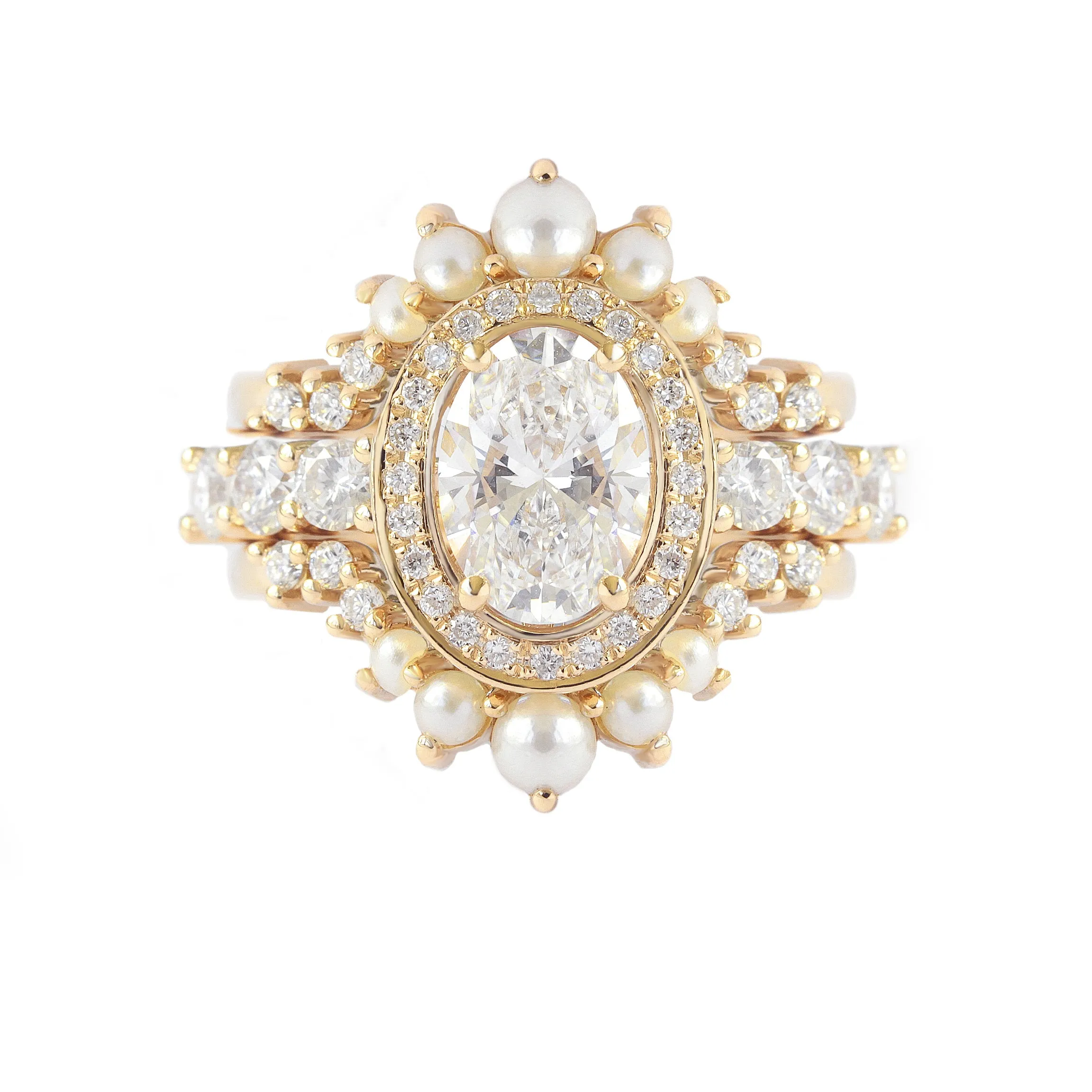 Pearls & Diamond Ring Guard Enhancer