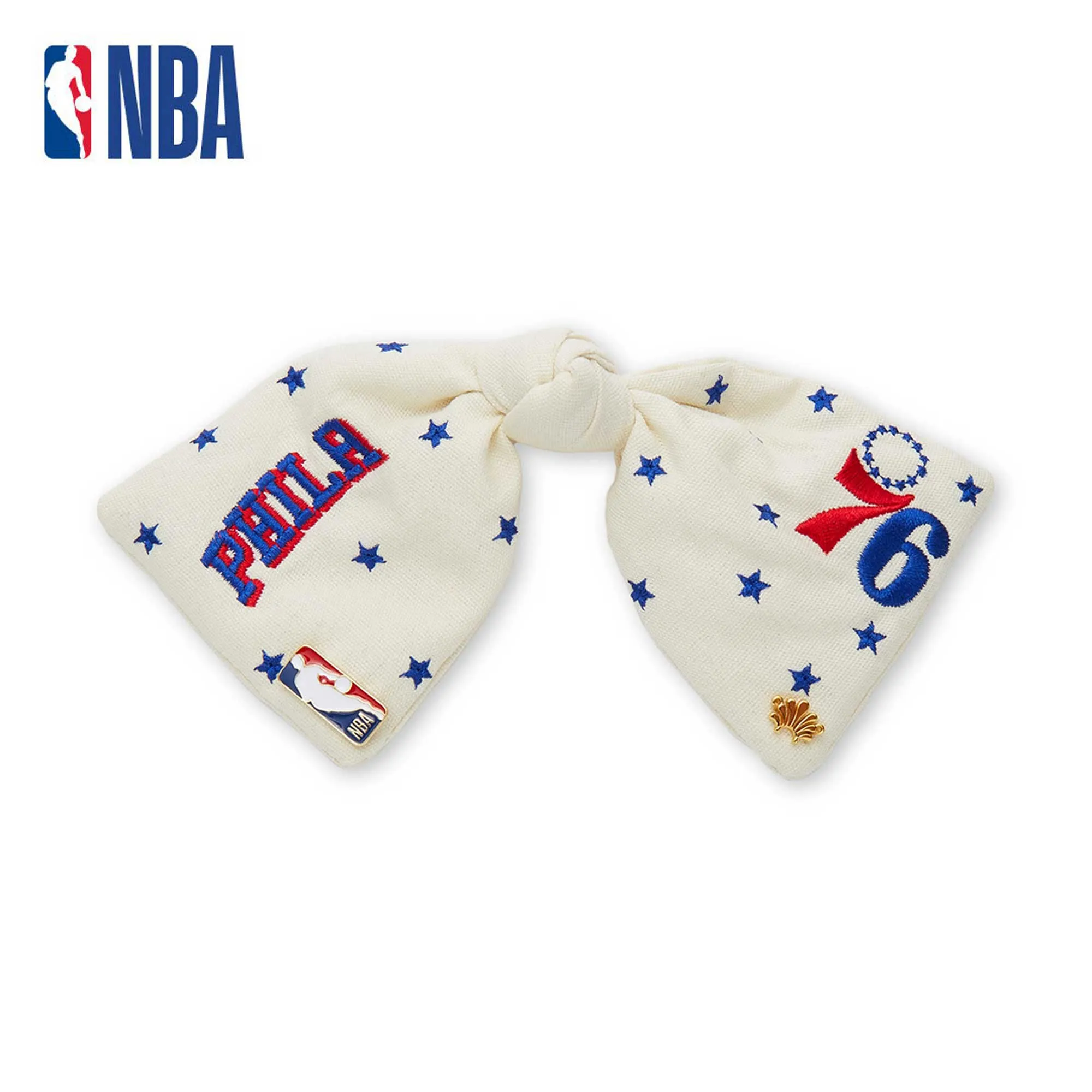 PHILADELPHIA 76ERS LELE SADOUGHI / NBA IVORY BOW BARRETTE