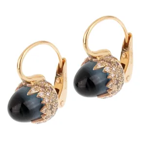 Pomellato 9 Carat Topaz Diamond Rose Gold Earrings