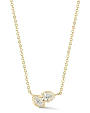 Poppy Two Stone Diamond Necklace