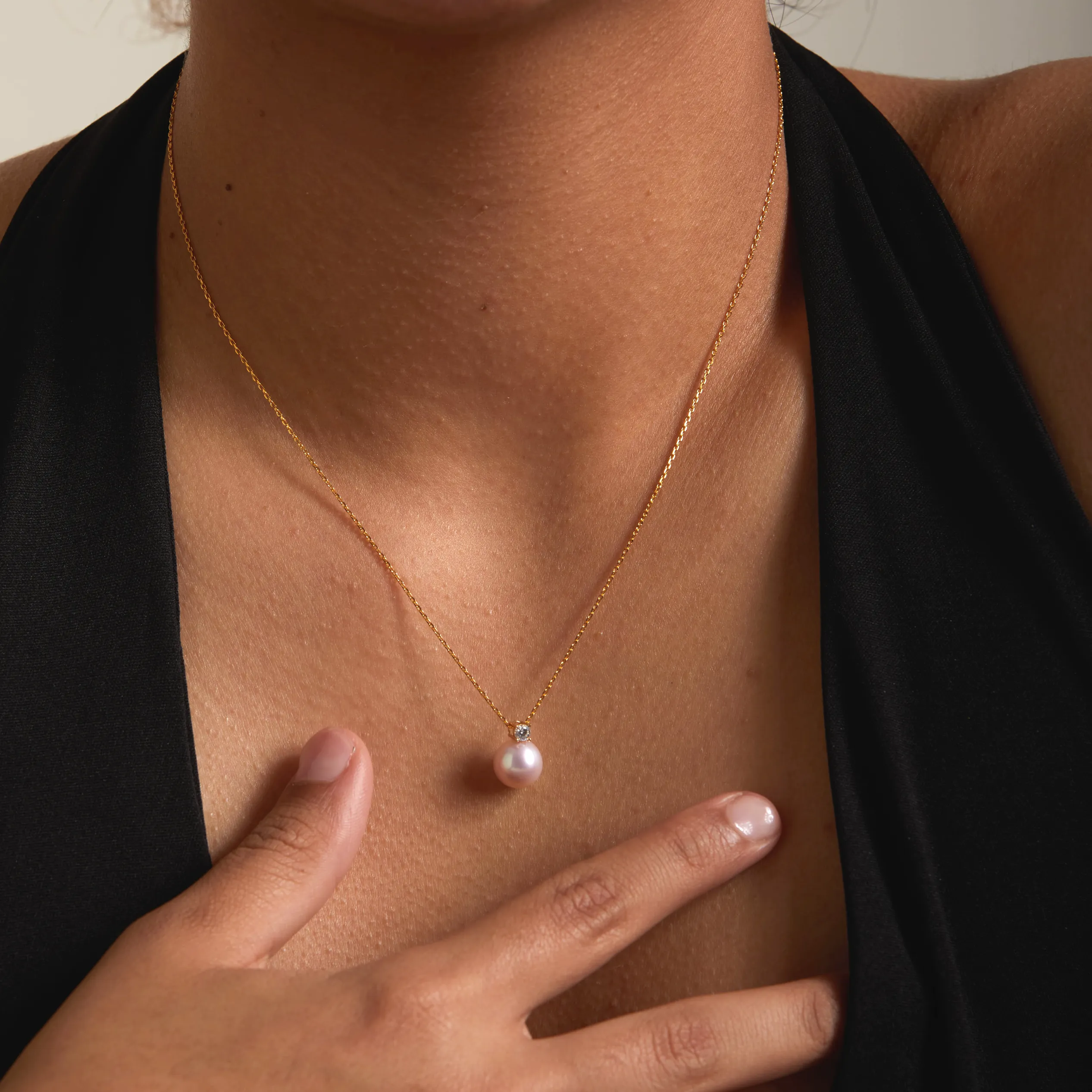 Princess Style Akoya Pearl Pendant Necklace