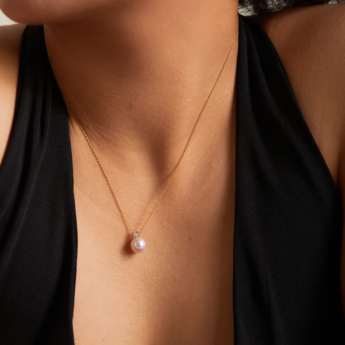 Princess Style Akoya Pearl Pendant Necklace
