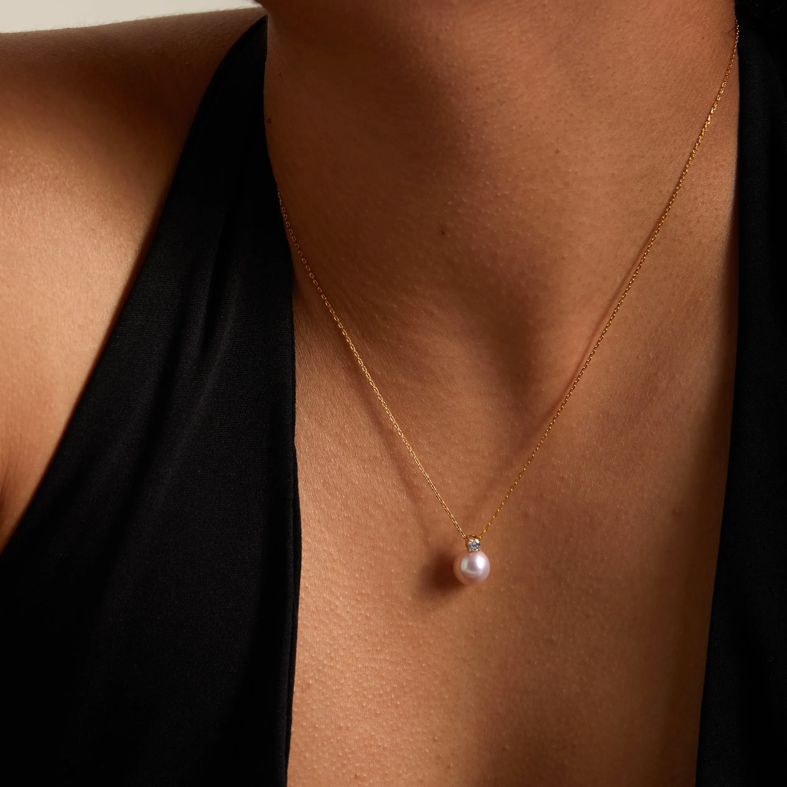 Princess Style Akoya Pearl Pendant Necklace
