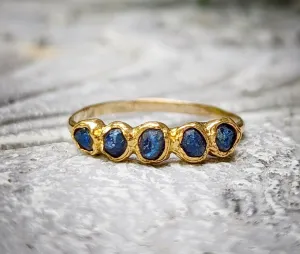 Raw Sapphire Multi-stone ring