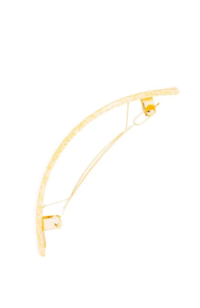 Rectangle Volume Barrette - Straw