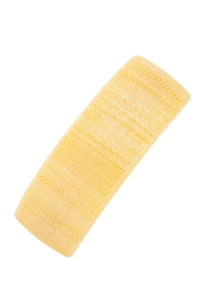 Rectangle Volume Barrette - Straw