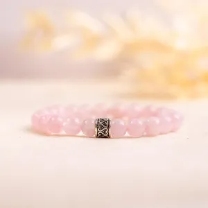Rose Quartz Gemstone Bracelet - Delara Collection