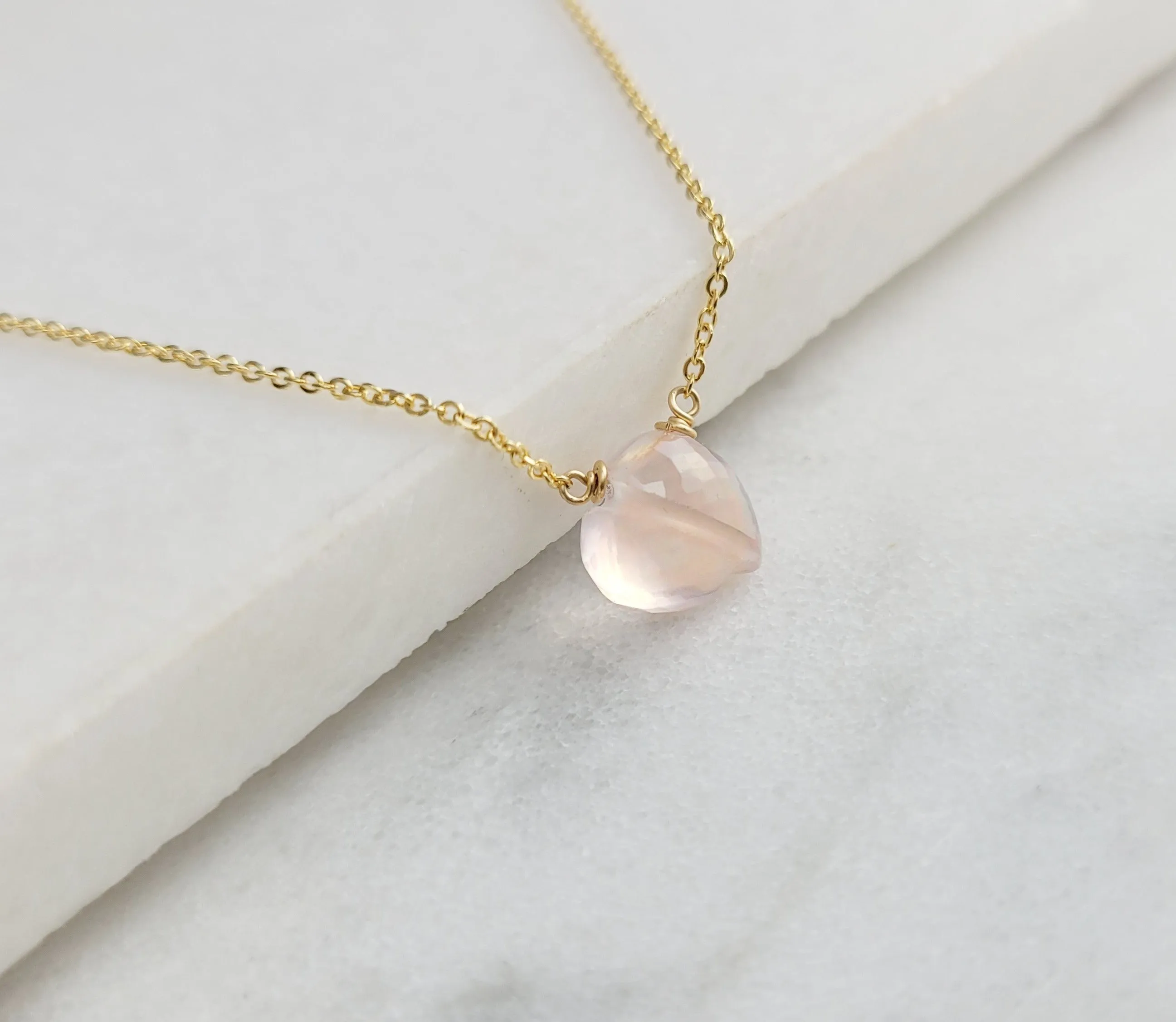 Rose Quartz Heart Pendant