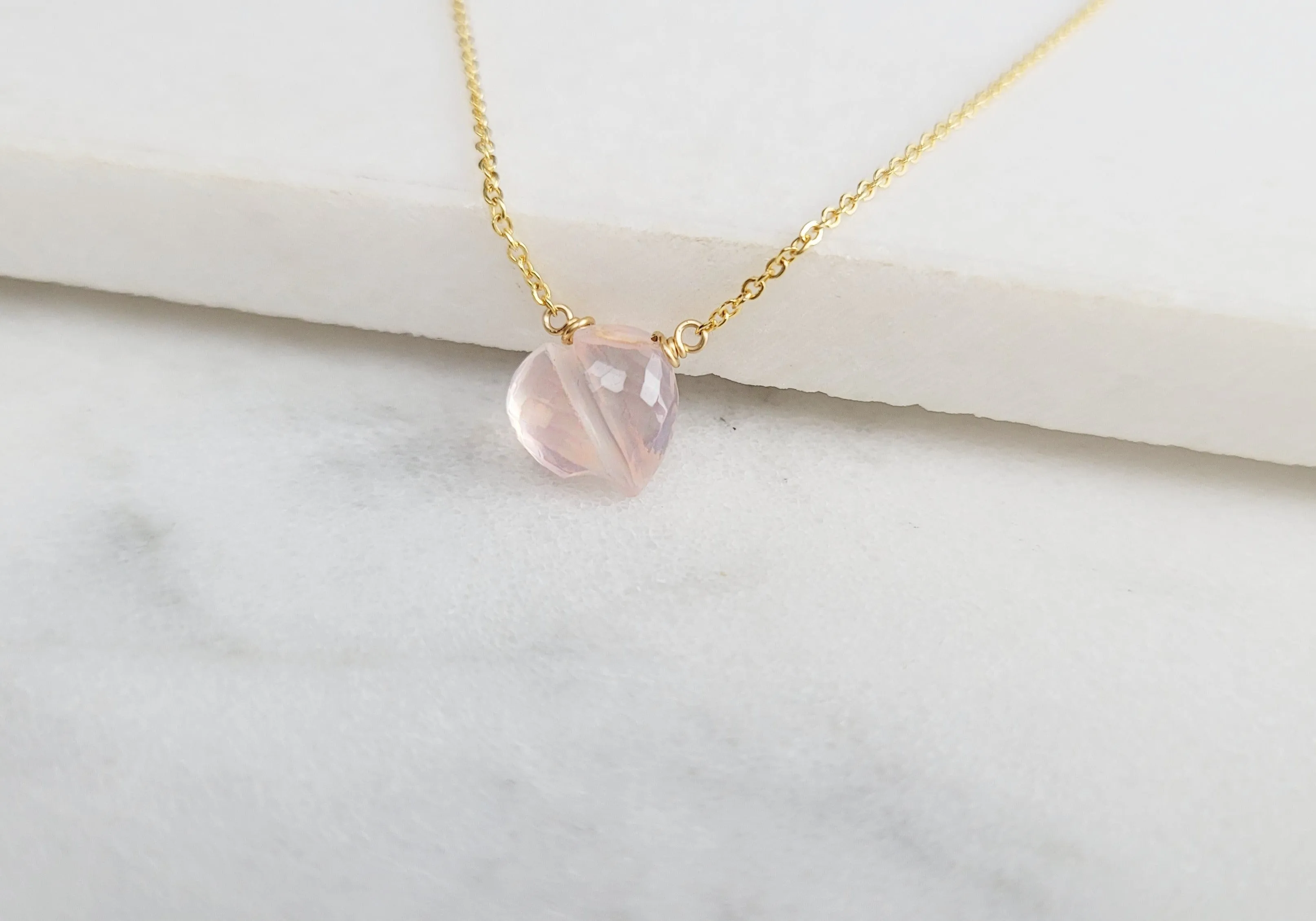 Rose Quartz Heart Pendant