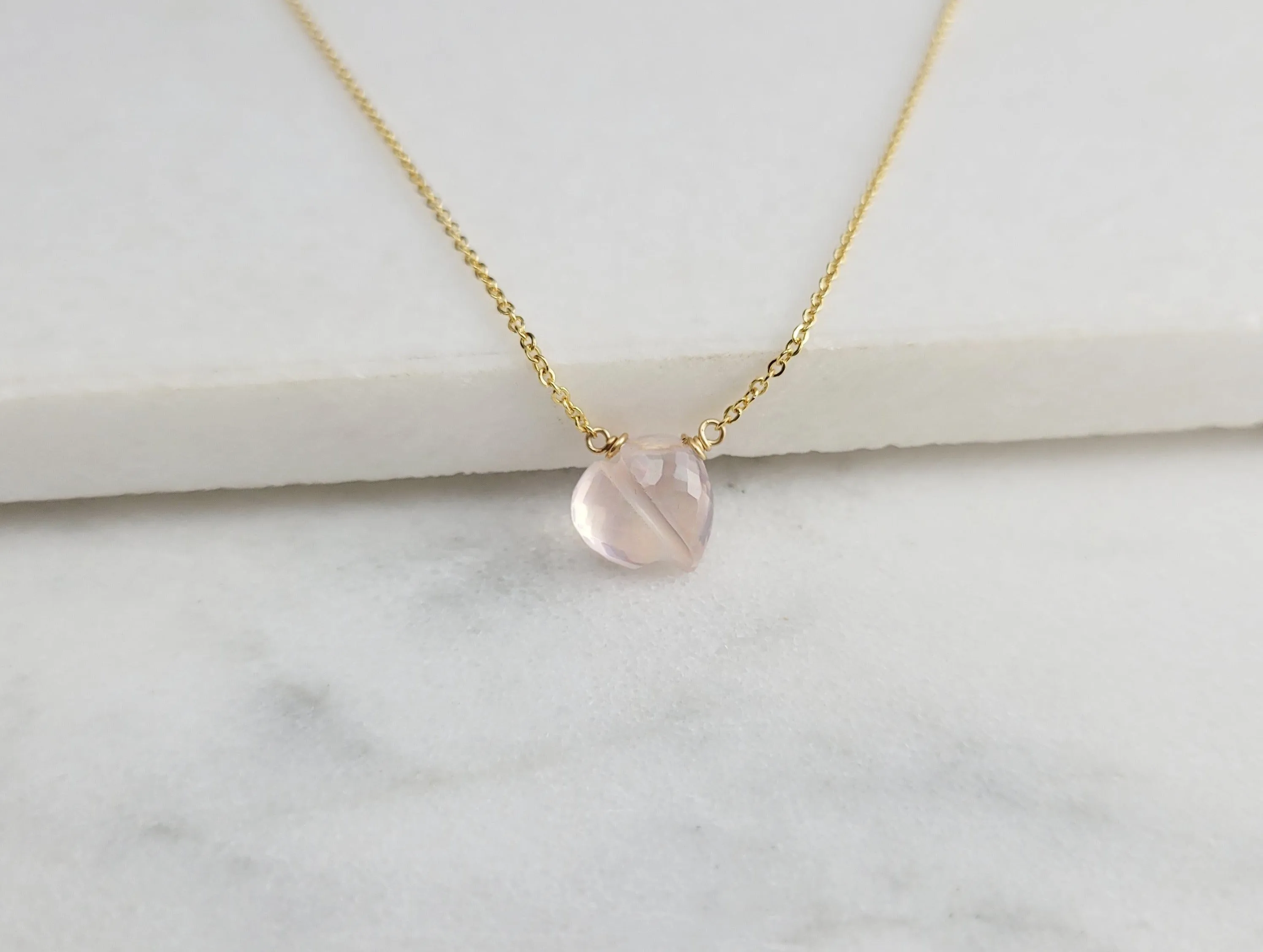 Rose Quartz Heart Pendant