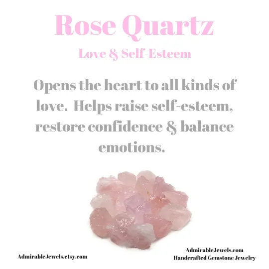 Rose Quartz Heart Shaped Pendant Necklace