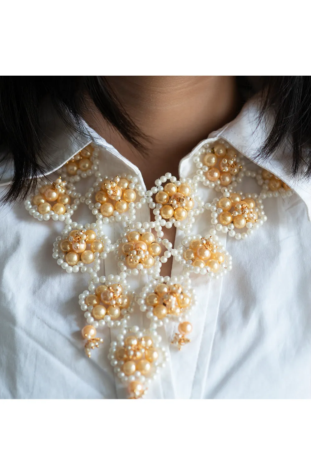 Royal Inlay Pearl Necklace - Jewellery