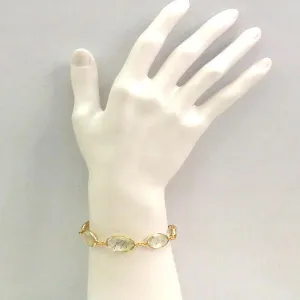 Rutilated Quartz 5 Stone Bracelet