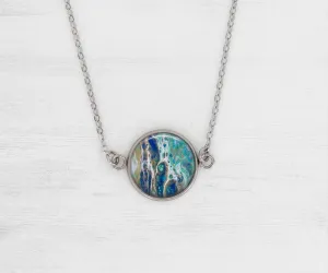 Sapphire Shores Large Circle Necklace | Beach Jewelry | Handmade