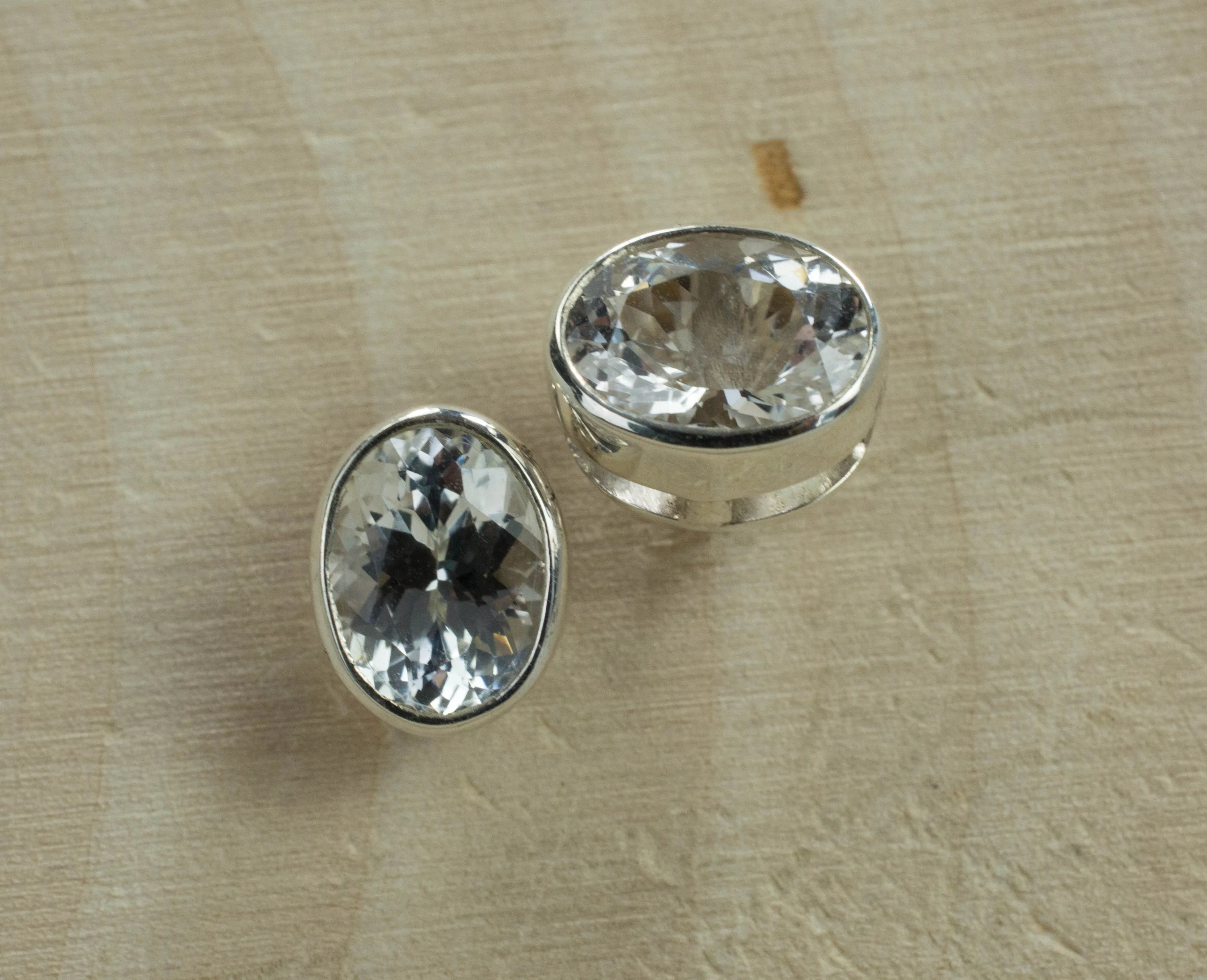 Silver Topaz Sterling Silver Earrings; Genuine Untreated Brazilian Topaz; Topaz Earrings