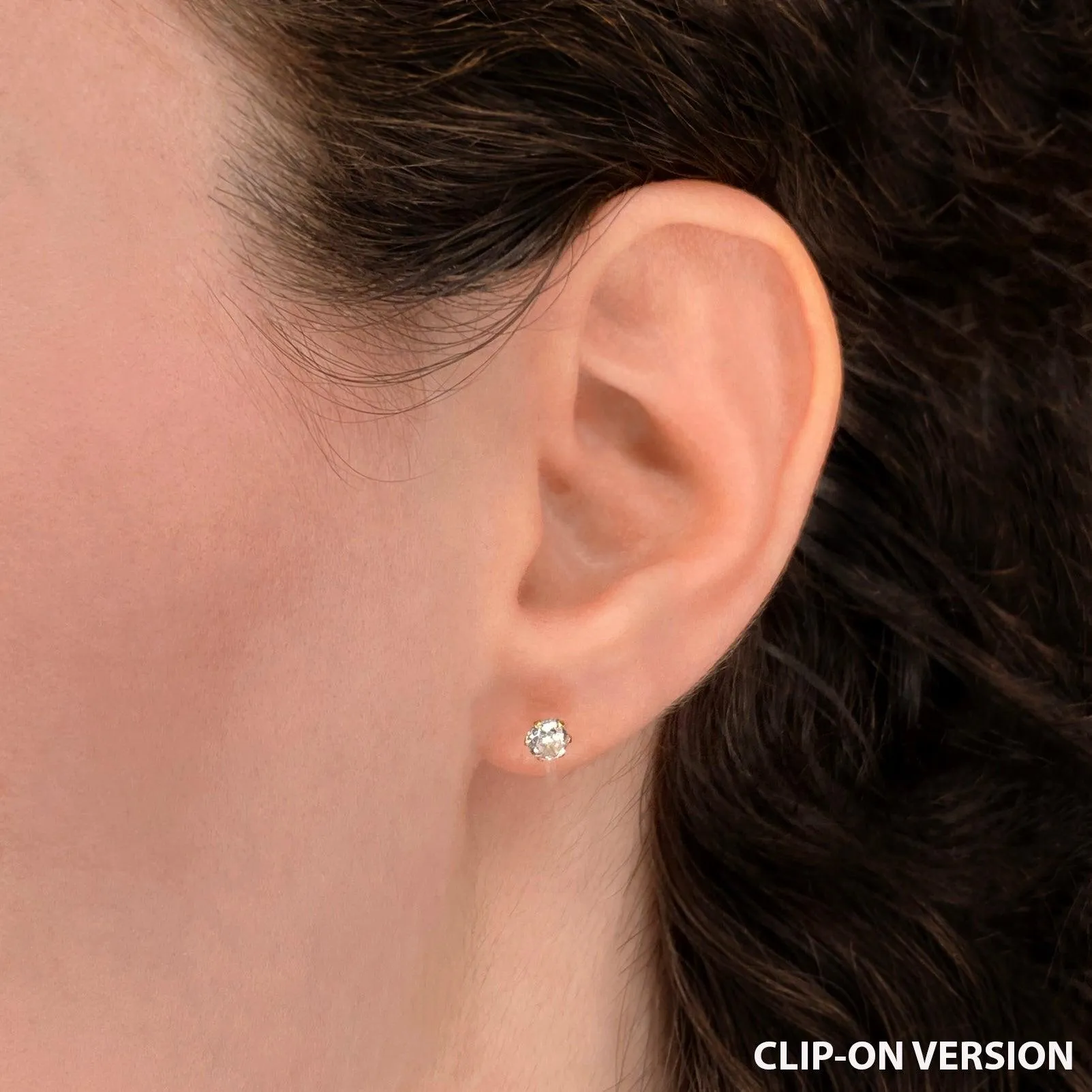 SMALL RHINESTONE STUD EARRINGS IN ROSE GOLD