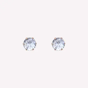 SMALL RHINESTONE STUD EARRINGS IN ROSE GOLD