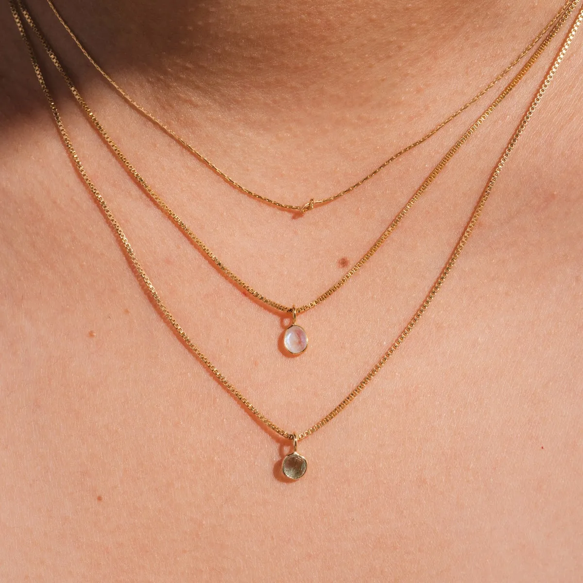 Sofia Slice Necklace with Moonstone