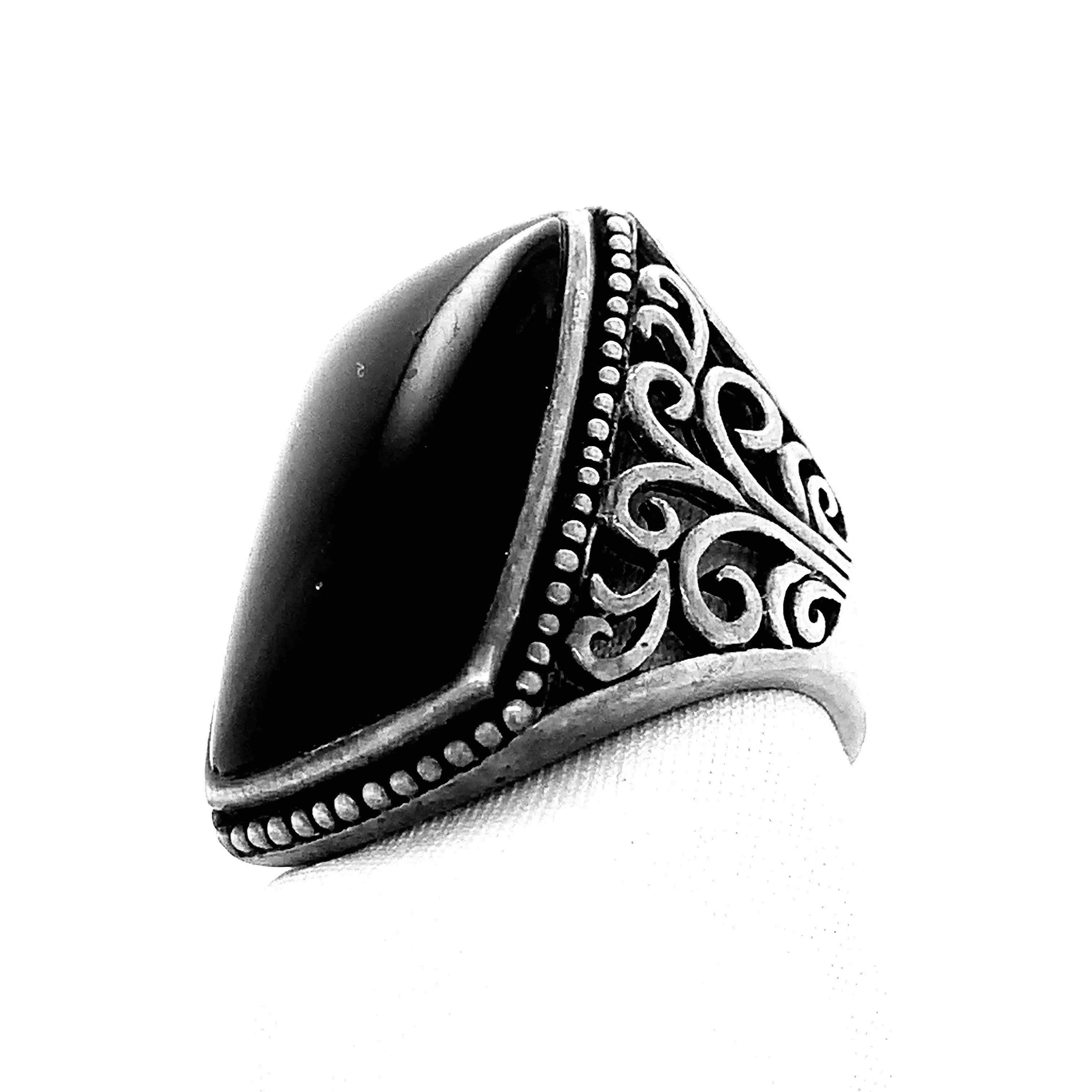 Sterling Silver and Onyx Ring