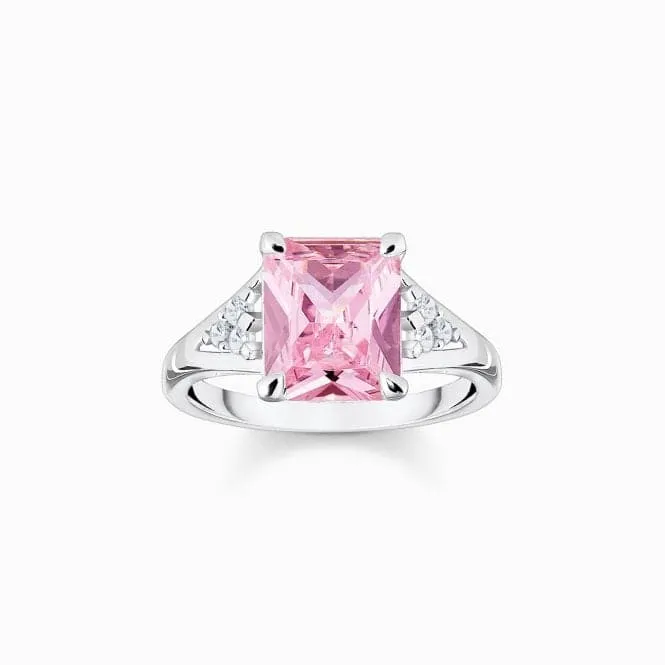 Sterling Silver Pink Stone Ring TR2362-051-9